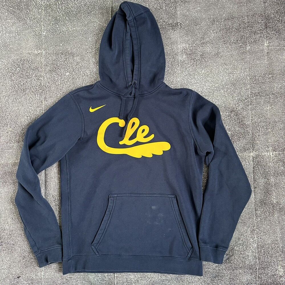 Men's Nike Cleveland Cavaliers Cavs Navy Blue Spell Out Hoodie Sweatshirt Sz S